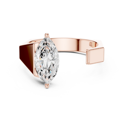 JÄGER JEWEL Ascend Open Solitaire Diamond Ring – JÄGER Metal