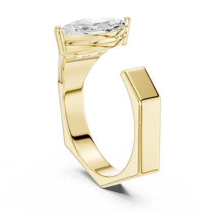 JÄGER JEWEL Ascend Open Solitaire Diamond Ring – JÄGER Metal