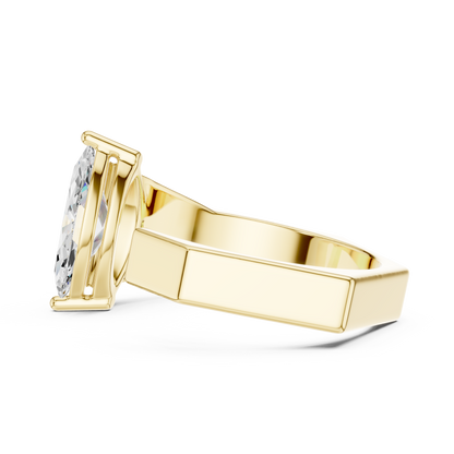 JÄGER JEWEL Ascend Open Solitaire Diamond Ring – JÄGER Metal