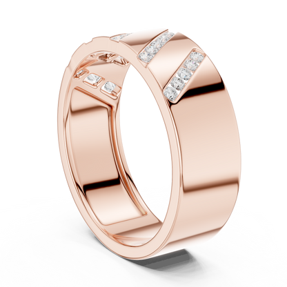 JÄGER JEWEL Vanguard Stripe Diamond Band – JÄGER Metal