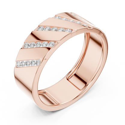 JÄGER JEWEL Vanguard Stripe Diamond Band – JÄGER Metal