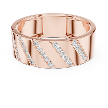 JÄGER JEWEL Vanguard Stripe Diamond Band – JÄGER Metal