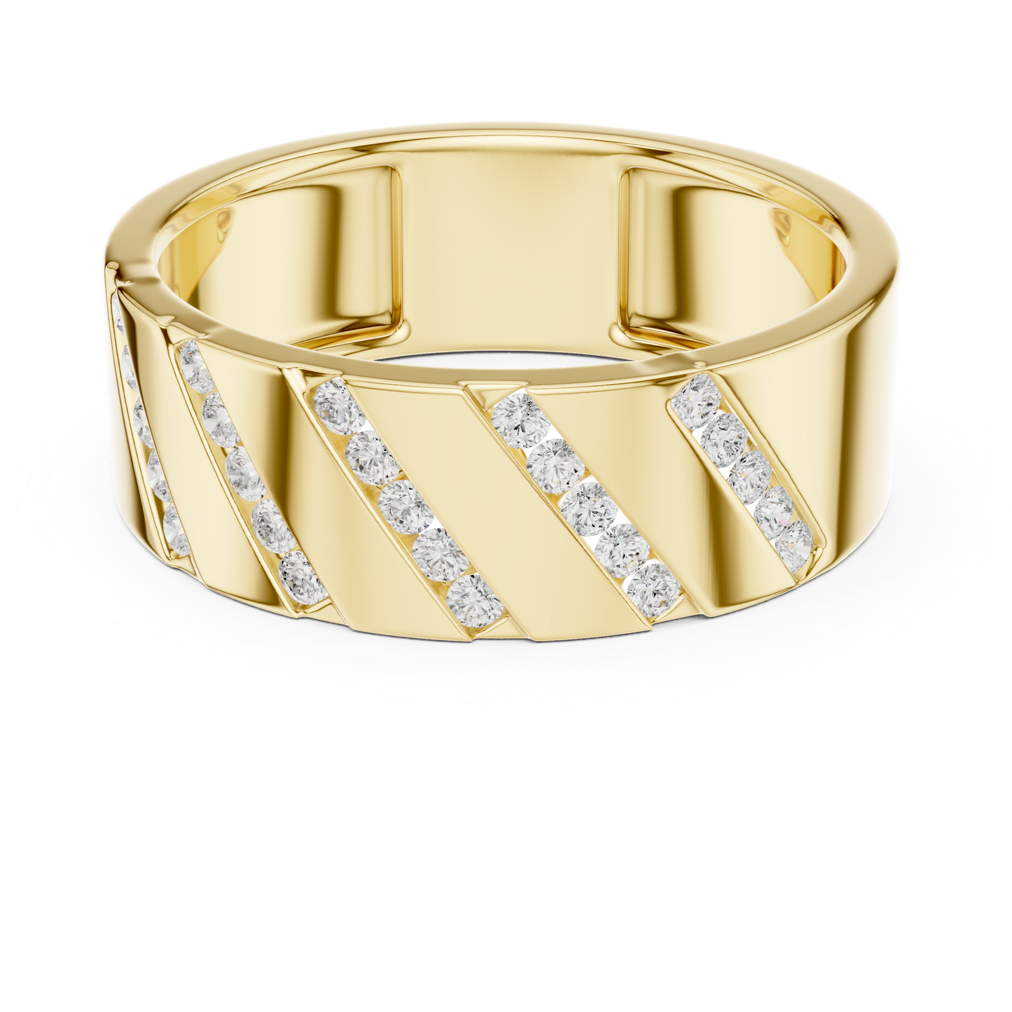 JÄGER JEWEL Vanguard Stripe Diamond Band – JÄGER Metal