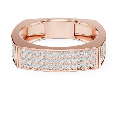 JÄGER JEWEL Imperial Grid Pavé Diamond Ring – JÄGER Metal