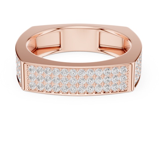 JÄGER JEWEL Imperial Grid Pavé Diamond Ring – JÄGER Metal