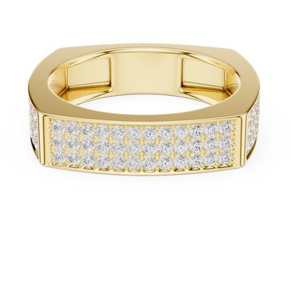 JÄGER JEWEL Imperial Grid Pavé Diamond Ring – JÄGER Metal