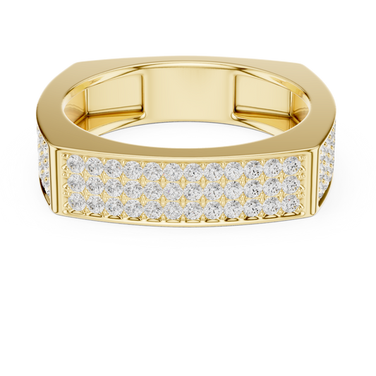 JÄGER JEWEL Imperial Grid Pavé Diamond Ring – JÄGER Metal