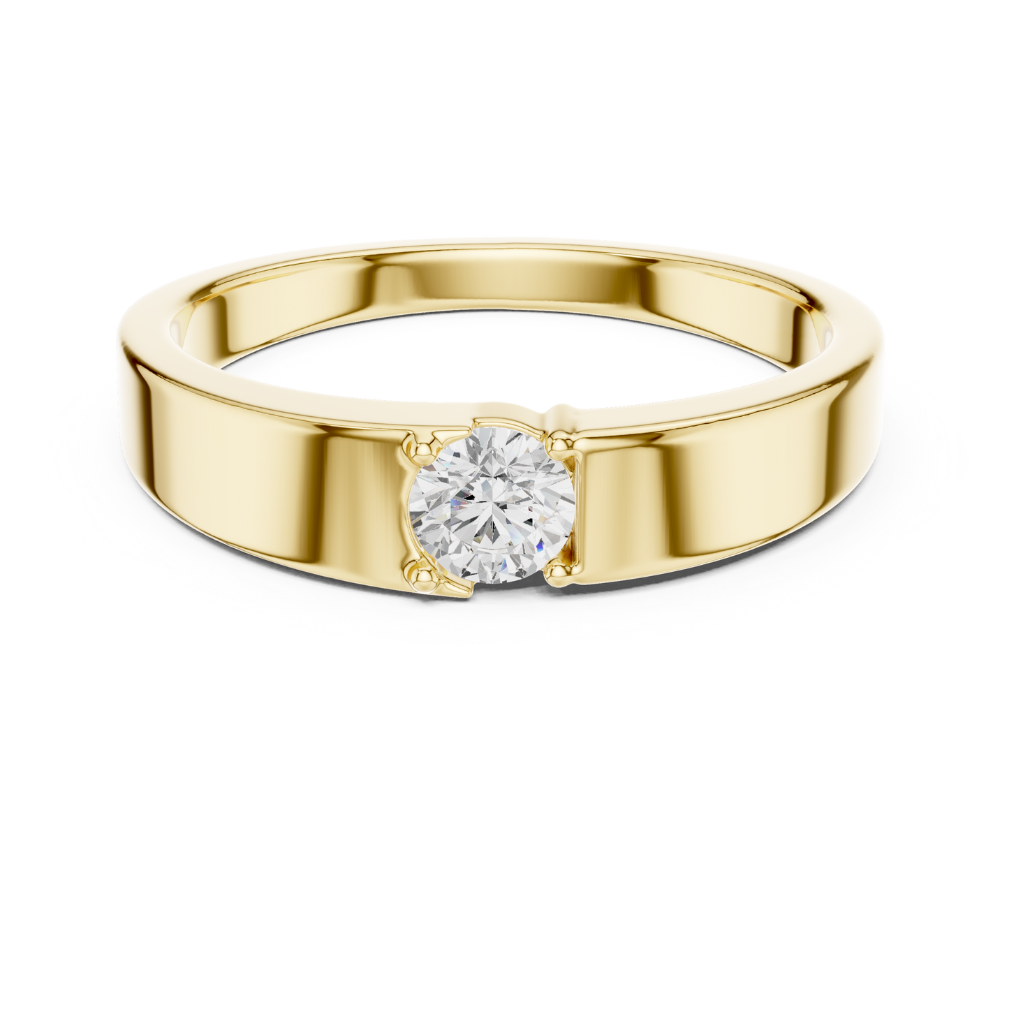JÄGER JEWEL Pure Focus Solitaire Diamond Band – JÄGER Metal