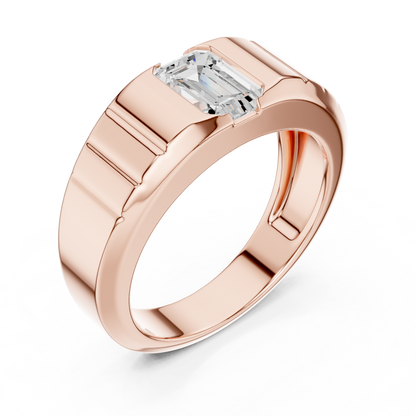 JÄGER JEWEL Apex Step Emerald Diamond Ring – JÄGER Metal