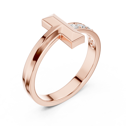 JÄGER JEWEL Crossline Pavé Ring – JÄGER Metal