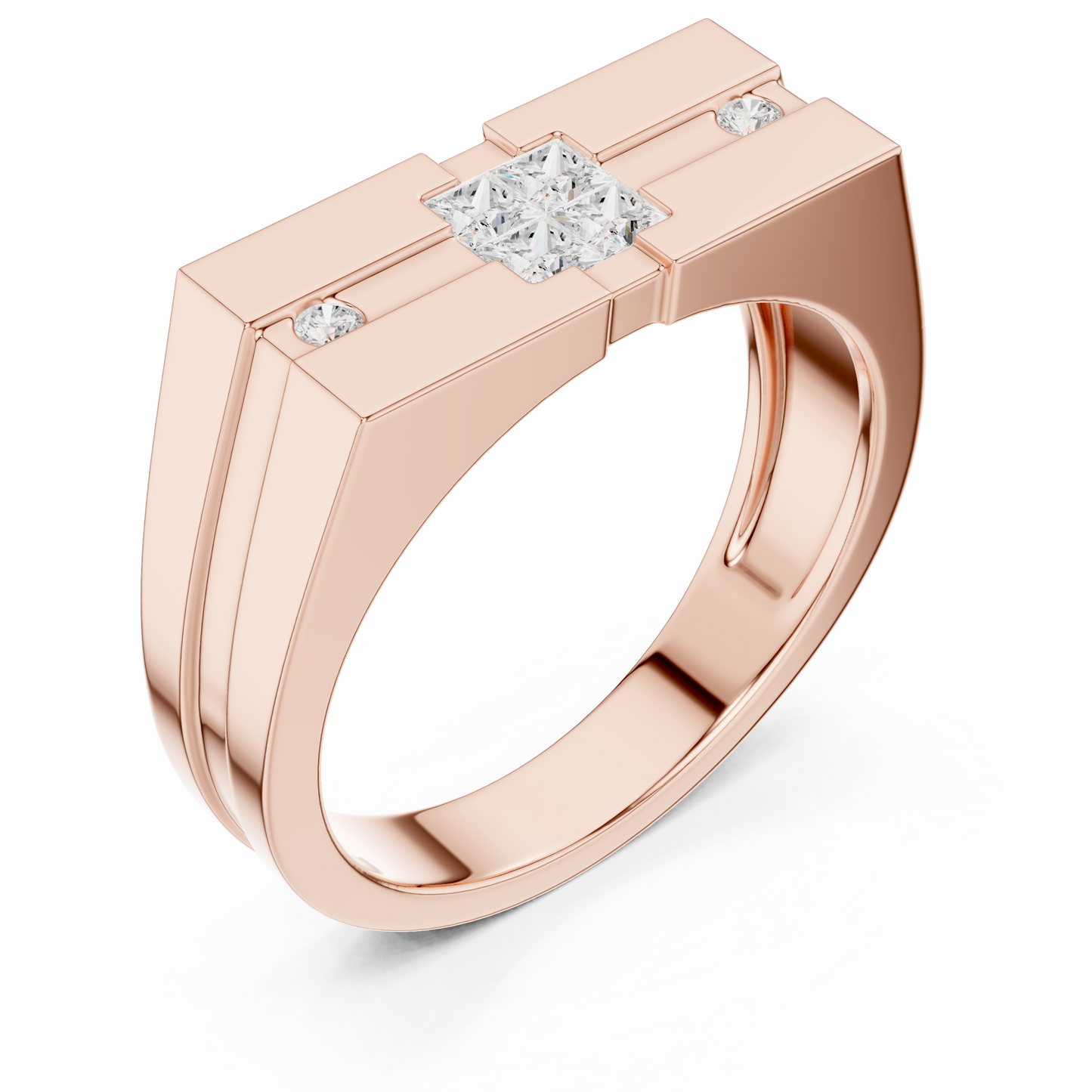 JÄGER JEWEL Axis Block Diamond Ring – JÄGER Metal