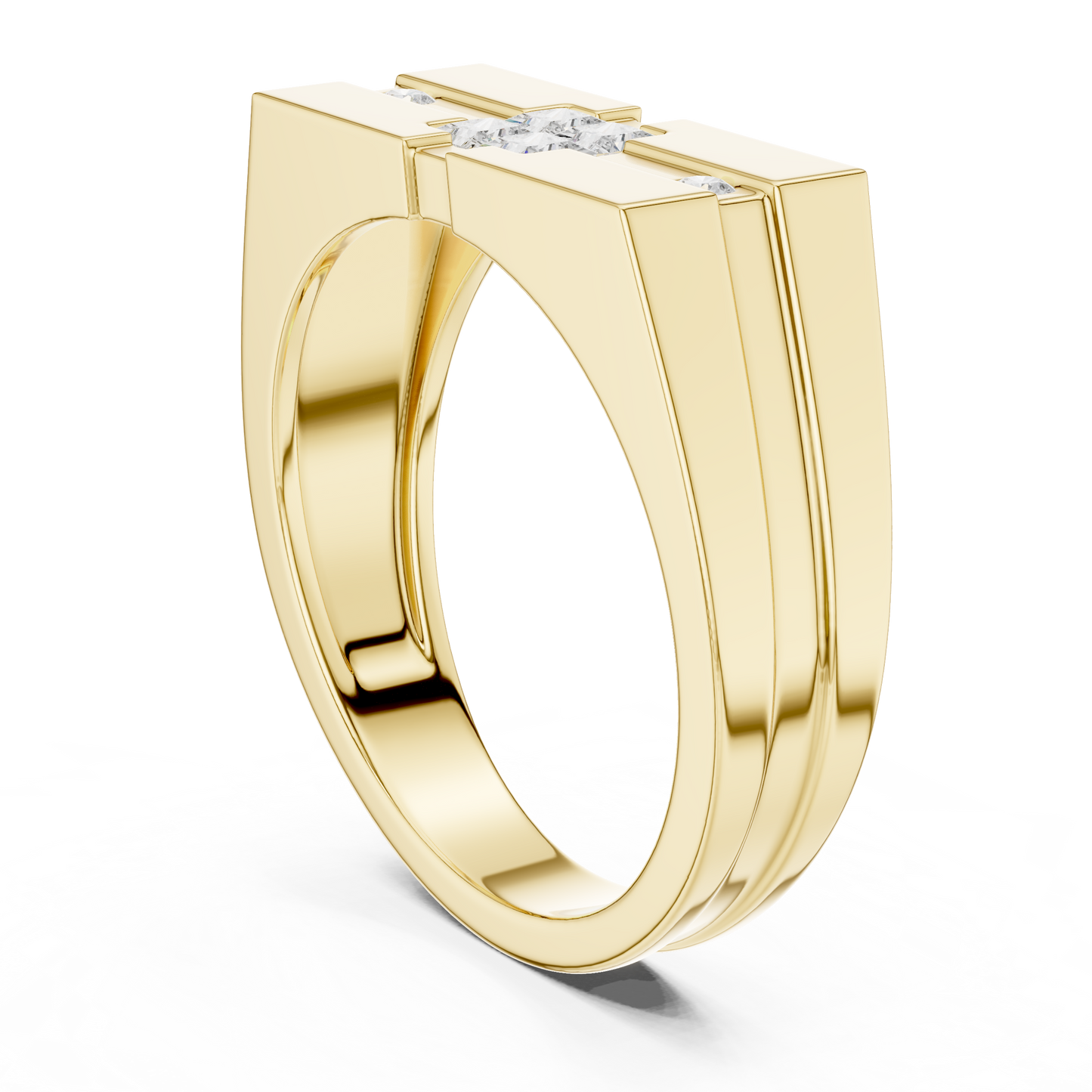 JÄGER JEWEL Axis Block Diamond Ring – JÄGER Metal