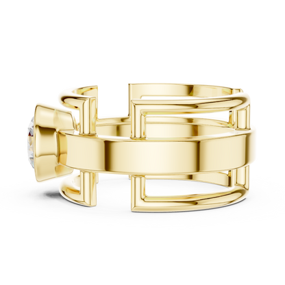 SINGLE STONE 1 CRT JÄGER JEWEL Sculpted Orbit Solitaire Ring – JÄGER Metal