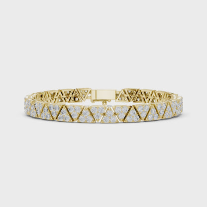 JÄGER JEWEL Vertex Luxe Geometric Diamond Bracelet – JÄGER Metal